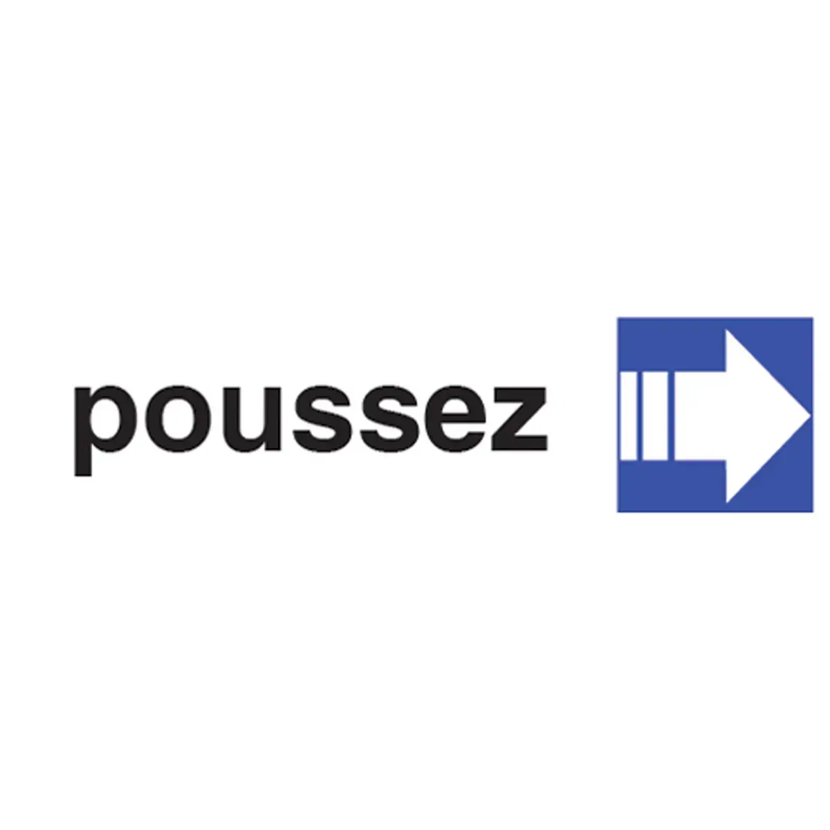 Plaque de signalisation 'poussez', (L)170 x (H)47 mm - Pavo photo du produit