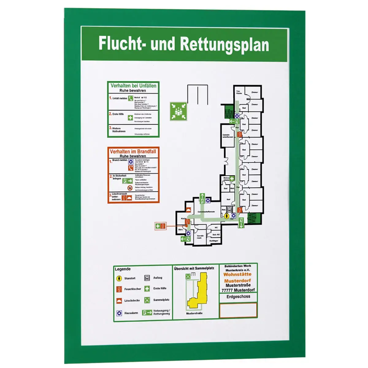 Cadre d'affichage magnétique DURAFRAME, A4, vert - Durable photo du produit