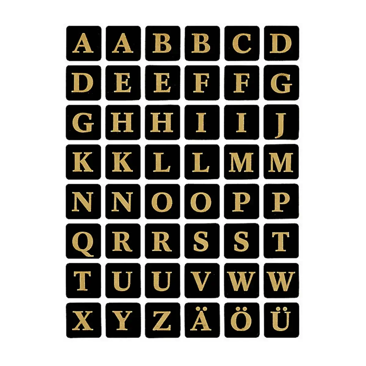 Stickers alphabetique A-Z, film marqu&eacute;, noir/or - Herma photo du produit