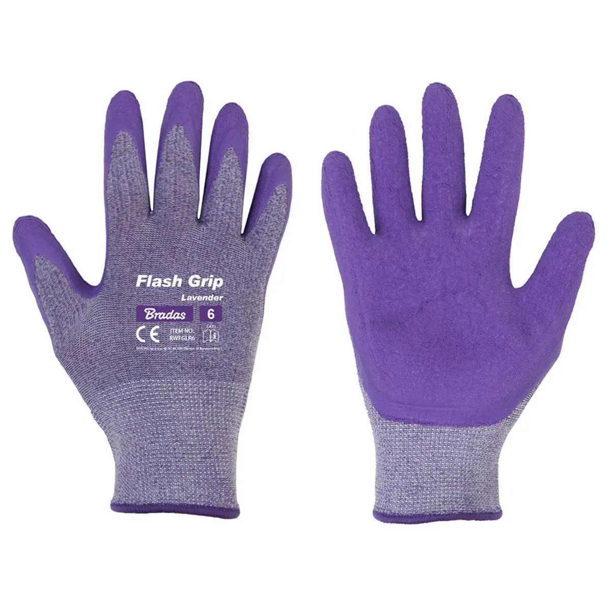 Gants de jardinage femme Flash Grip Lavender, S - Bradas photo du produit