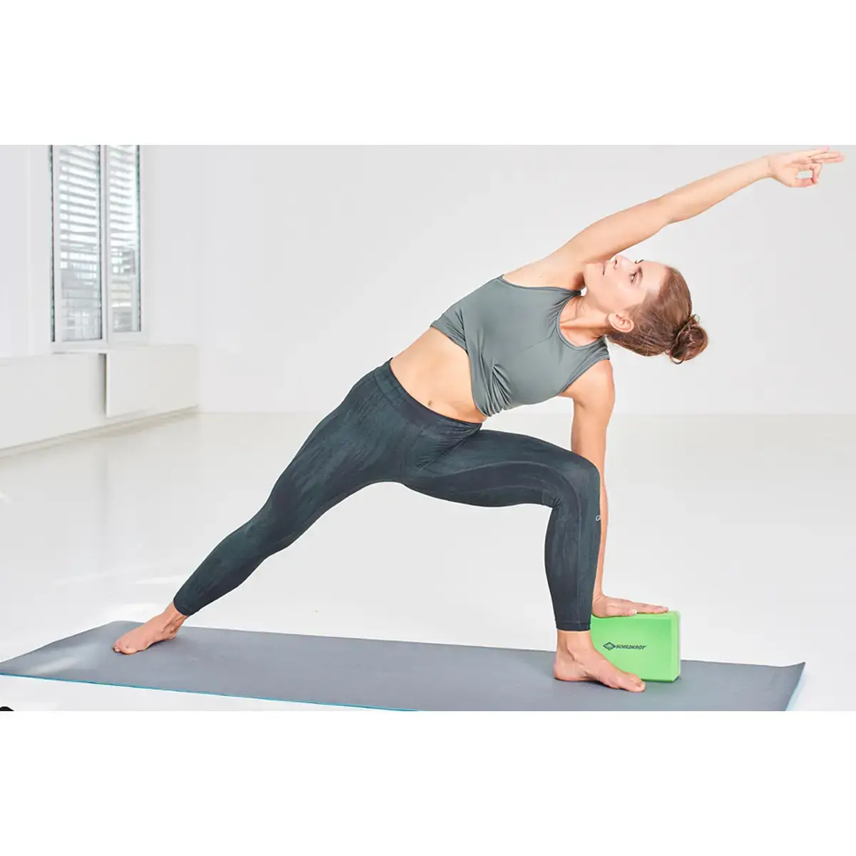 Bloc de yoga, 200 g, gris/rose - Schildkröt photo du produit