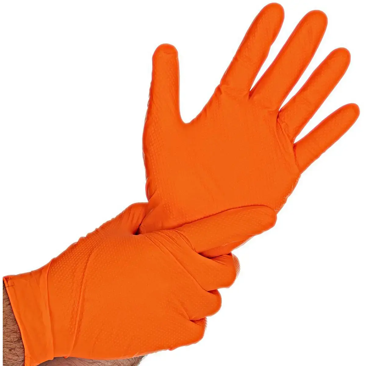 Gants en nitrile DIAMOND GRIP, M, noir - Hygostar photo du produit