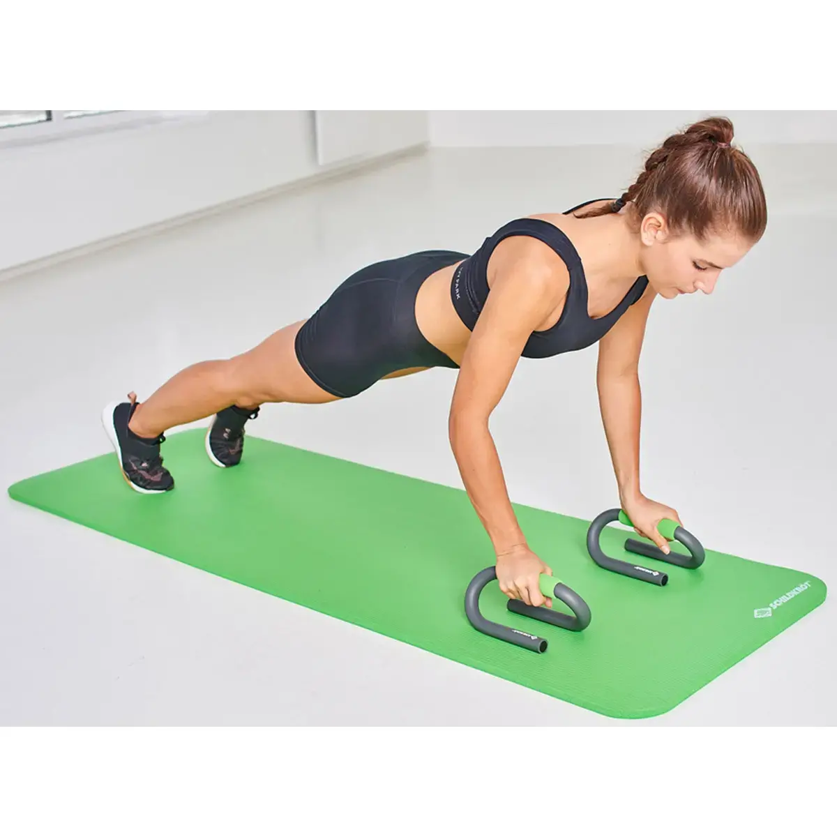 Poign&eacute;e pour pompes Push Up Bars, noir/vert - Schildkr&ouml;t photo du produit