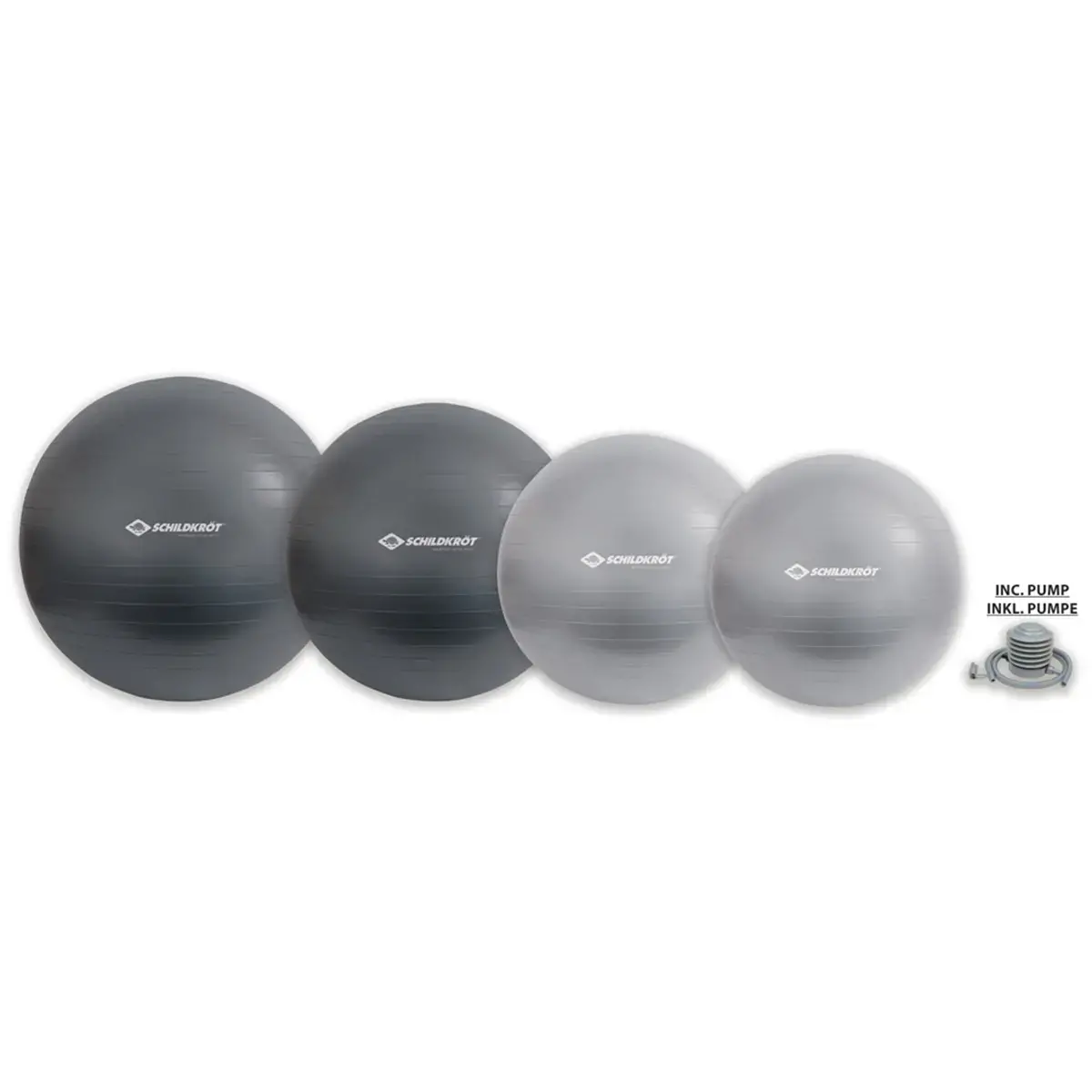 Ballon de gymnastique, diamètre:750 mm,anthracite - Schildkröt photo du produit