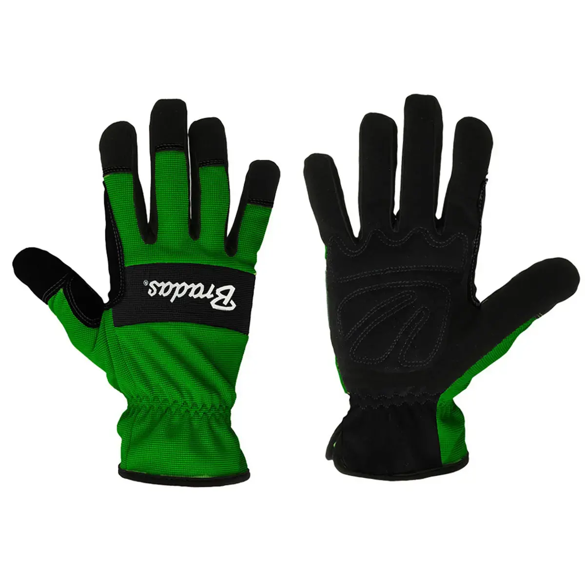 Gants de travail verde, noir/vert, XXL - Bradas photo du produit