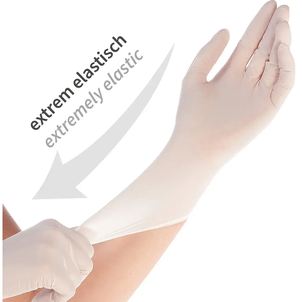 Gants en nitrile SAFE SUPER STRETCH, XL, blanc - Hygostar photo du produit