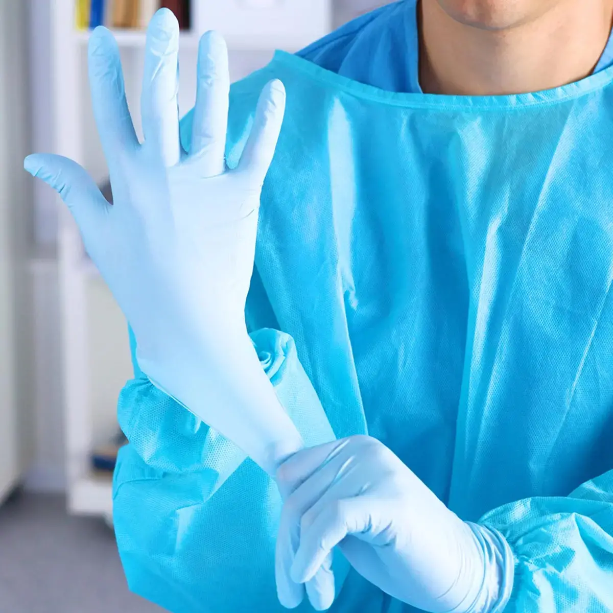 Gants en nitrile SAFE SUPER STRETCH, XL, blanc - Hygostar photo du produit
