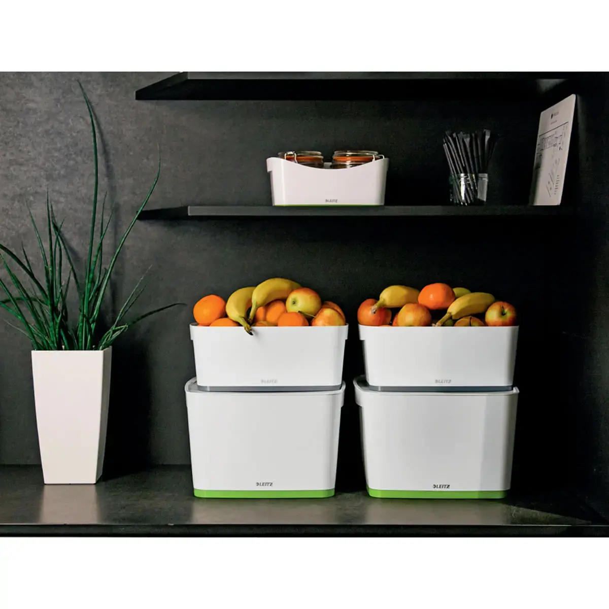 Boîte de rangement My Box, 18 litres, blanc / gris - Leitz photo du produit