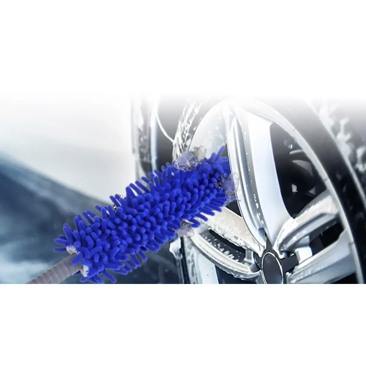 Brosse microfibres pour jantes, bleu/gris - Iwh photo du produit