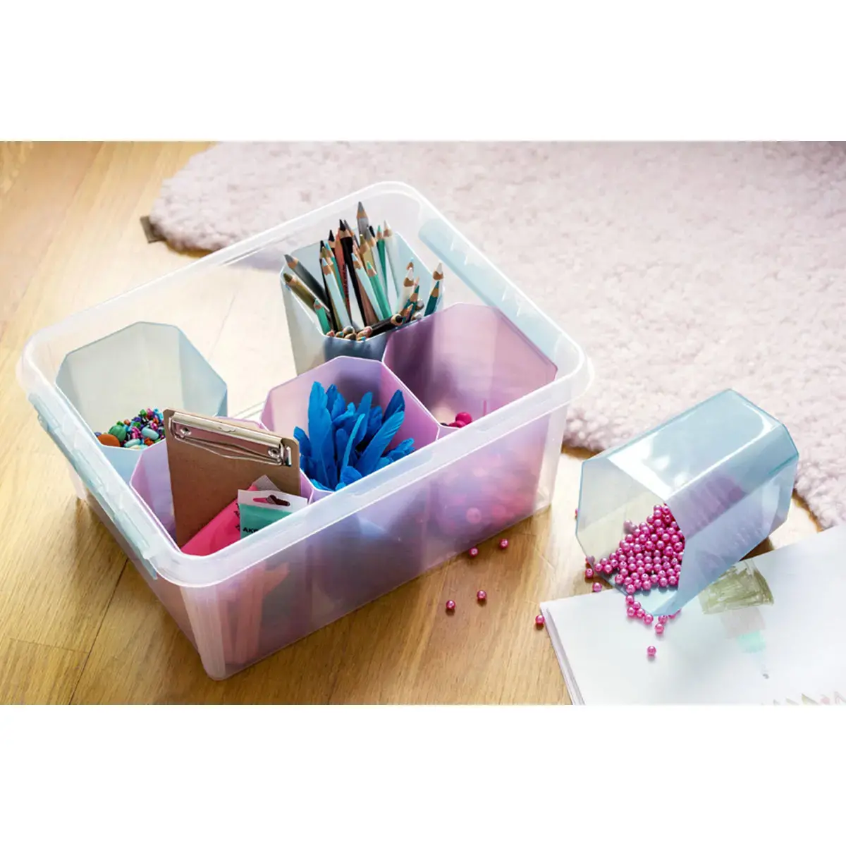 Bo&icirc;te de rangement COLOUR 14 L, avec insert - Smartstore photo du produit