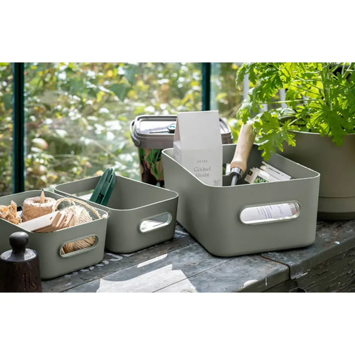Bo&icirc;te de rangement Comfort M - Bleu canard - Smartstore photo du produit
