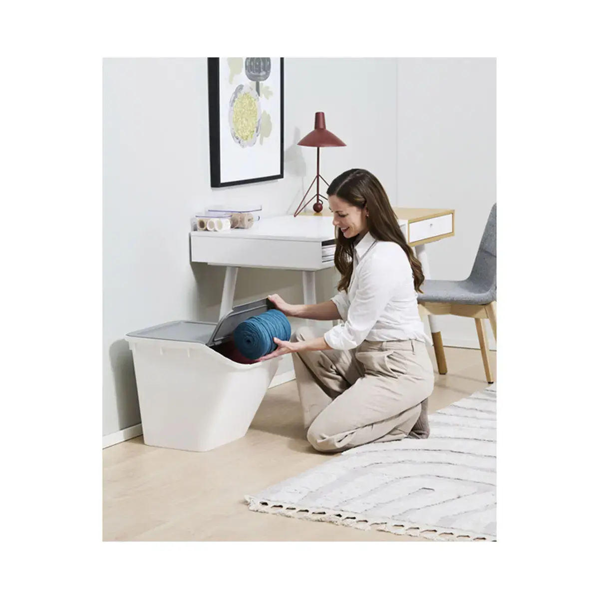 Bac de rangement/recyclage Stack-it M - 37 L - Smartstore photo du produit