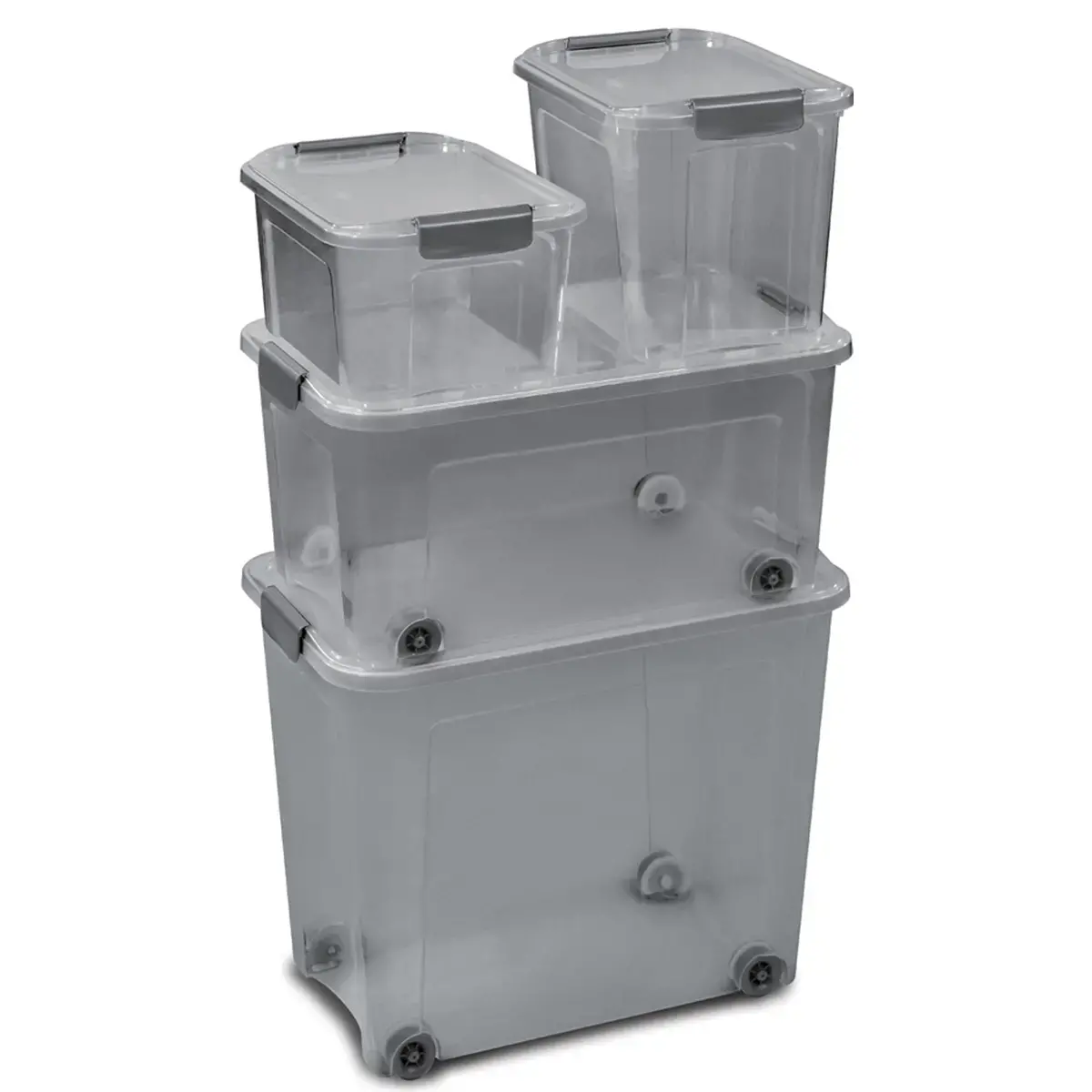 Boîte de rangement SHADOW, 18 litres, translucide gris - Cep photo du produit