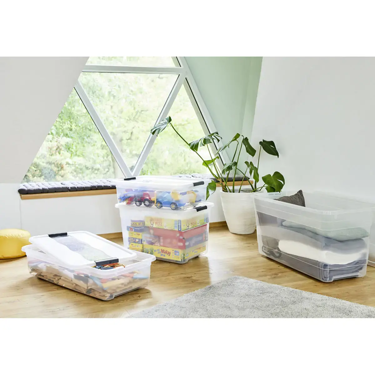 Boîte de rangement 'konrad', avec roulettes, 83 L - Keeeper photo du produit