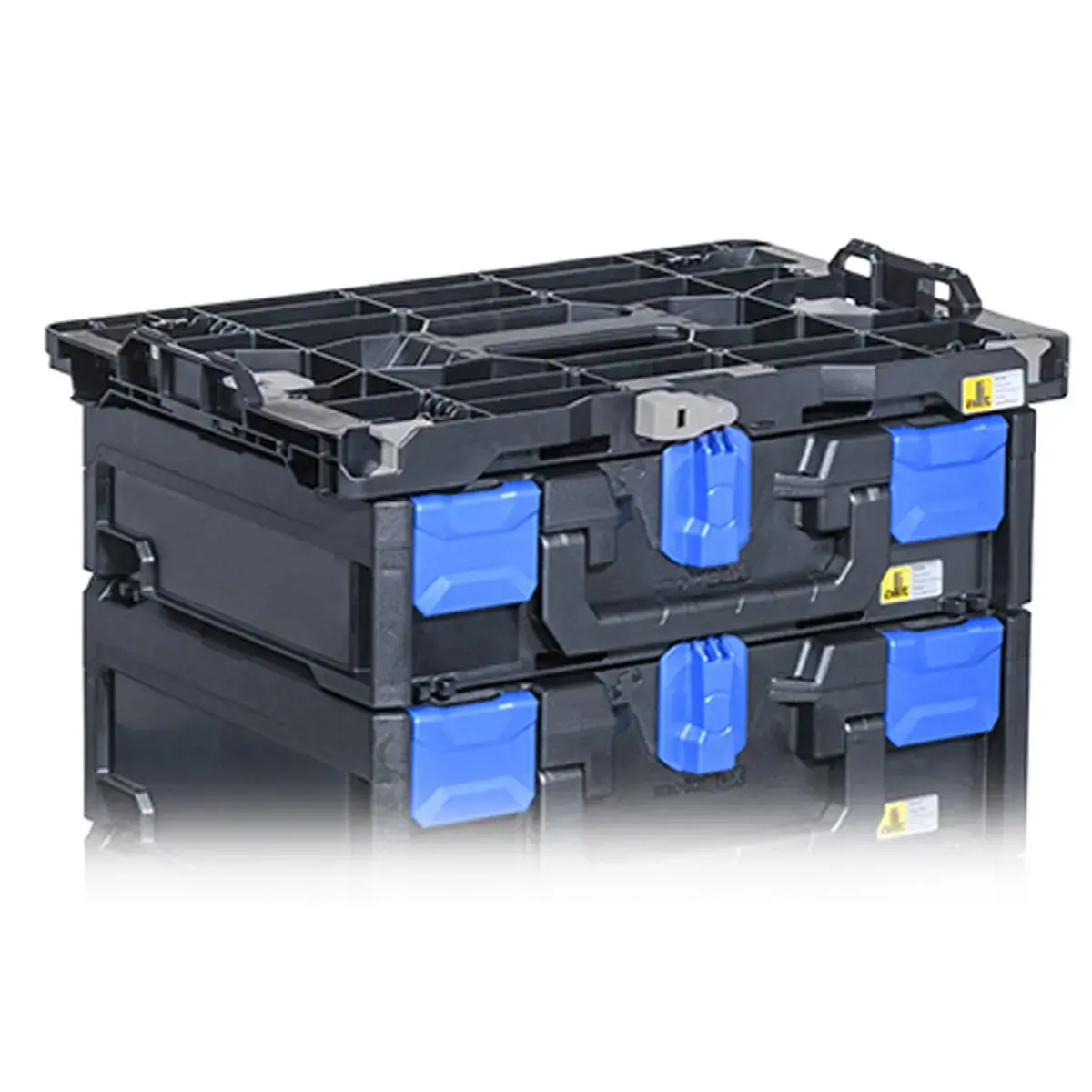Boîte de rangement EuroPlus MetaBox 145, noir/bleu - Allit photo du produit