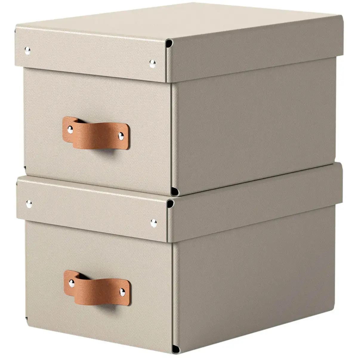 Boîte de rangement Puro, carton, 7 L, set de 2, noir - Leitz photo du produit