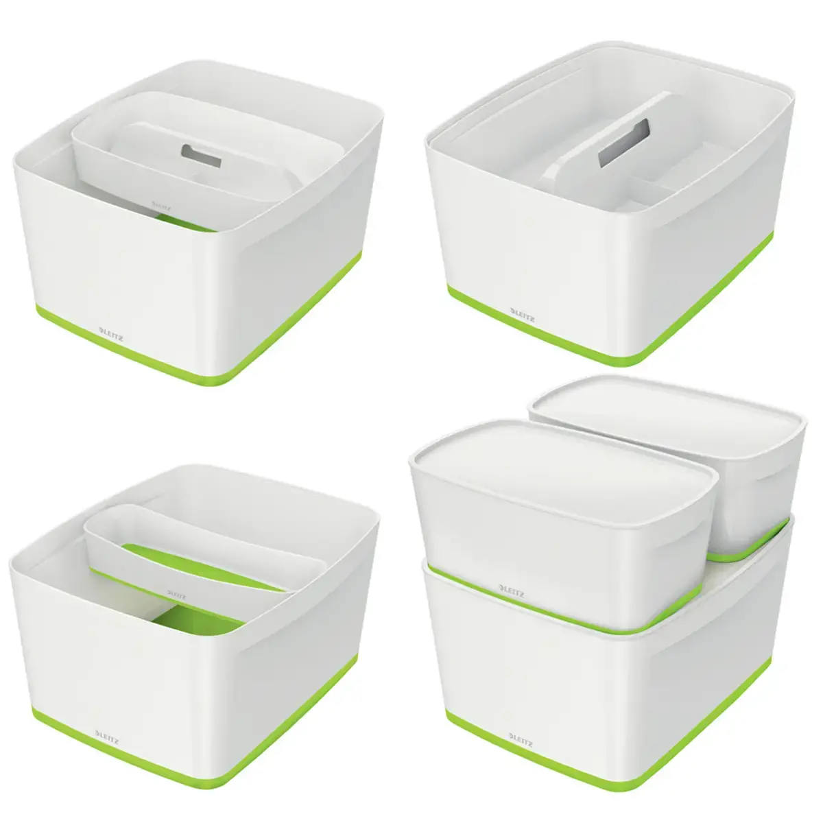 Boîte de rangement My Box, 18 litres, blanc / rose - Leitz photo du produit