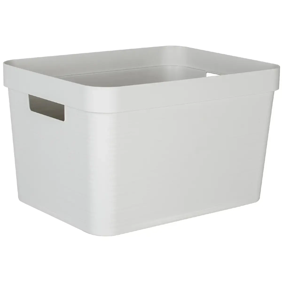 Boîte de rangement STONE, 12 litres, PP, blanc - Eda Fontaine photo du produit