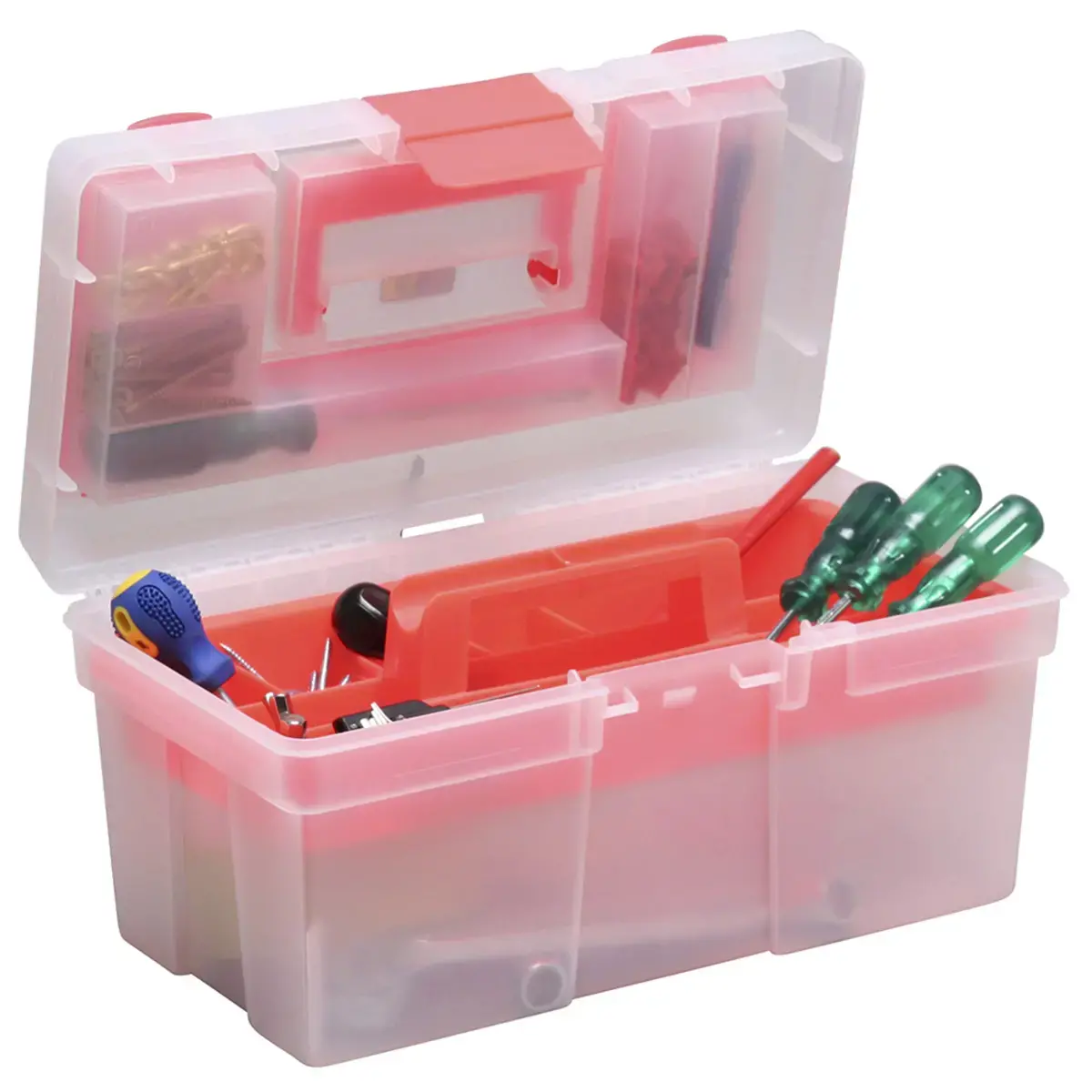 Bo&icirc;te de rangement McPlus Clear 16, PP, rouge - Allit photo du produit