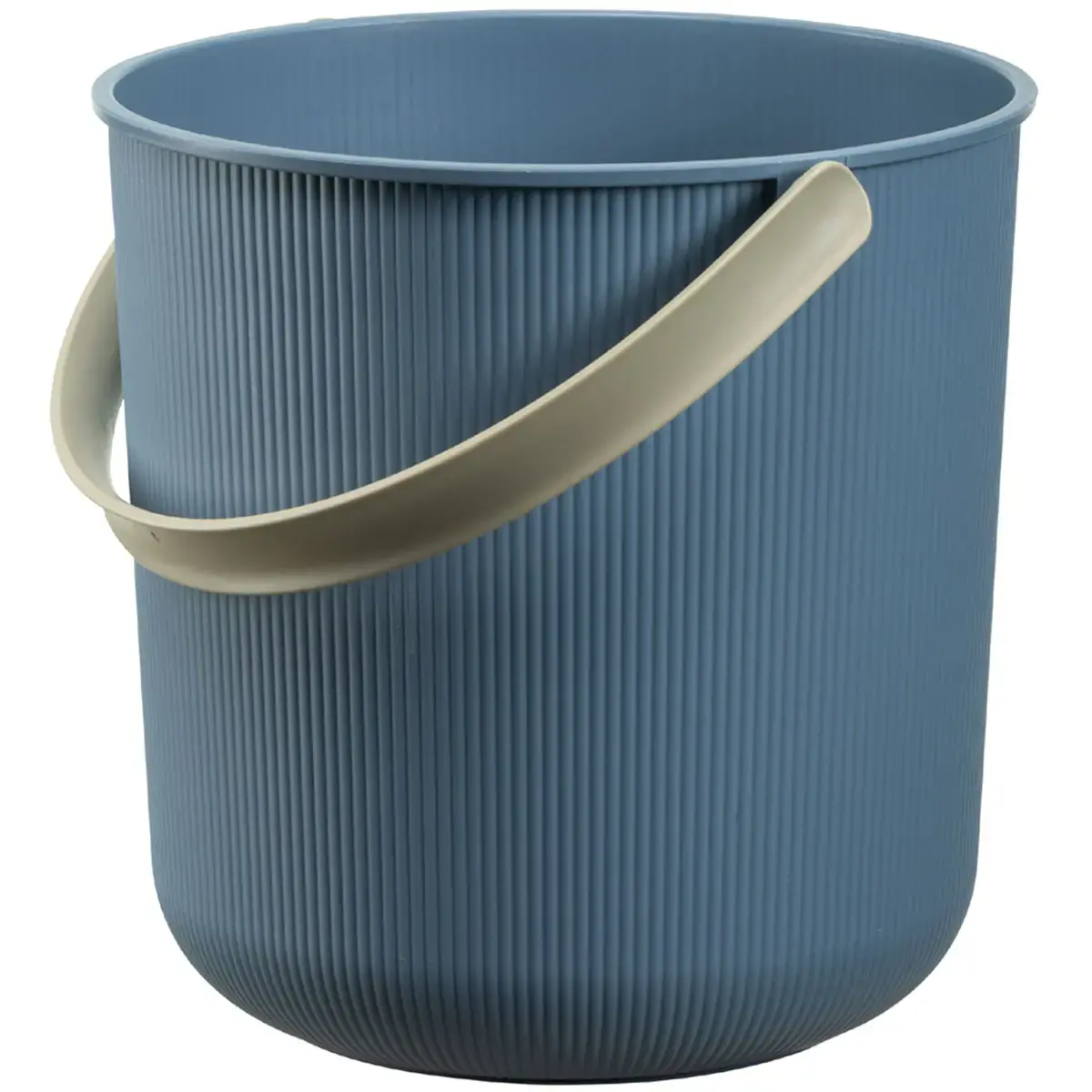 Seau de rangement AKITA, 10 litres, bleu / beige clair - Nhg photo du produit