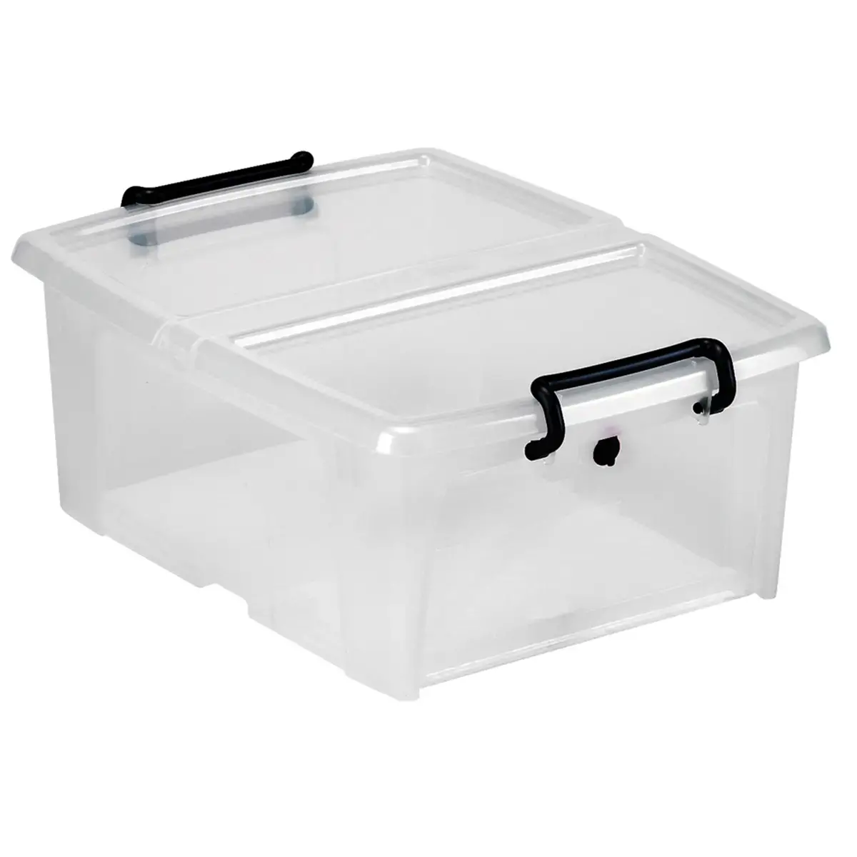 Bo&icirc;te de rangement strata, s'ouvrant sur le c&ocirc;t&eacute;, 20 L - Cep photo du produit