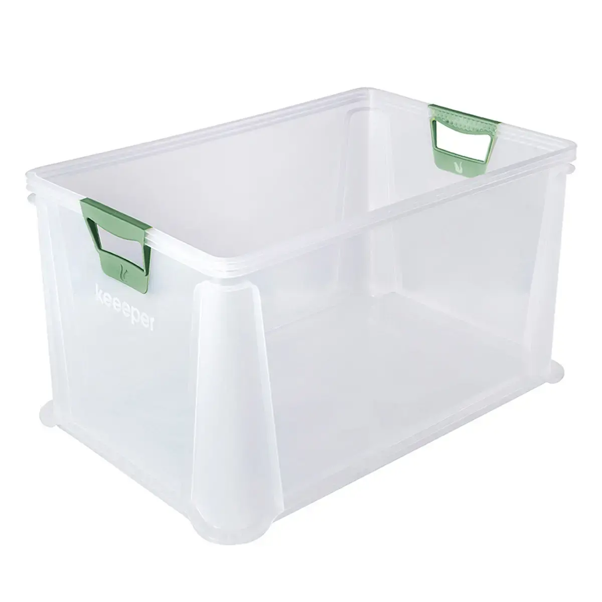 Boîte de rangement Luis - 64 L - Gris translucide - Keeeper photo du produit