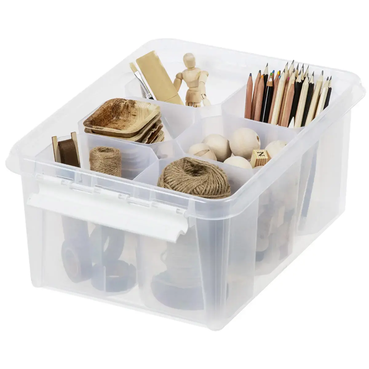 Boîte de rangement CLASSIC 14 L + inserts - Blanc - Smartstore photo du produit