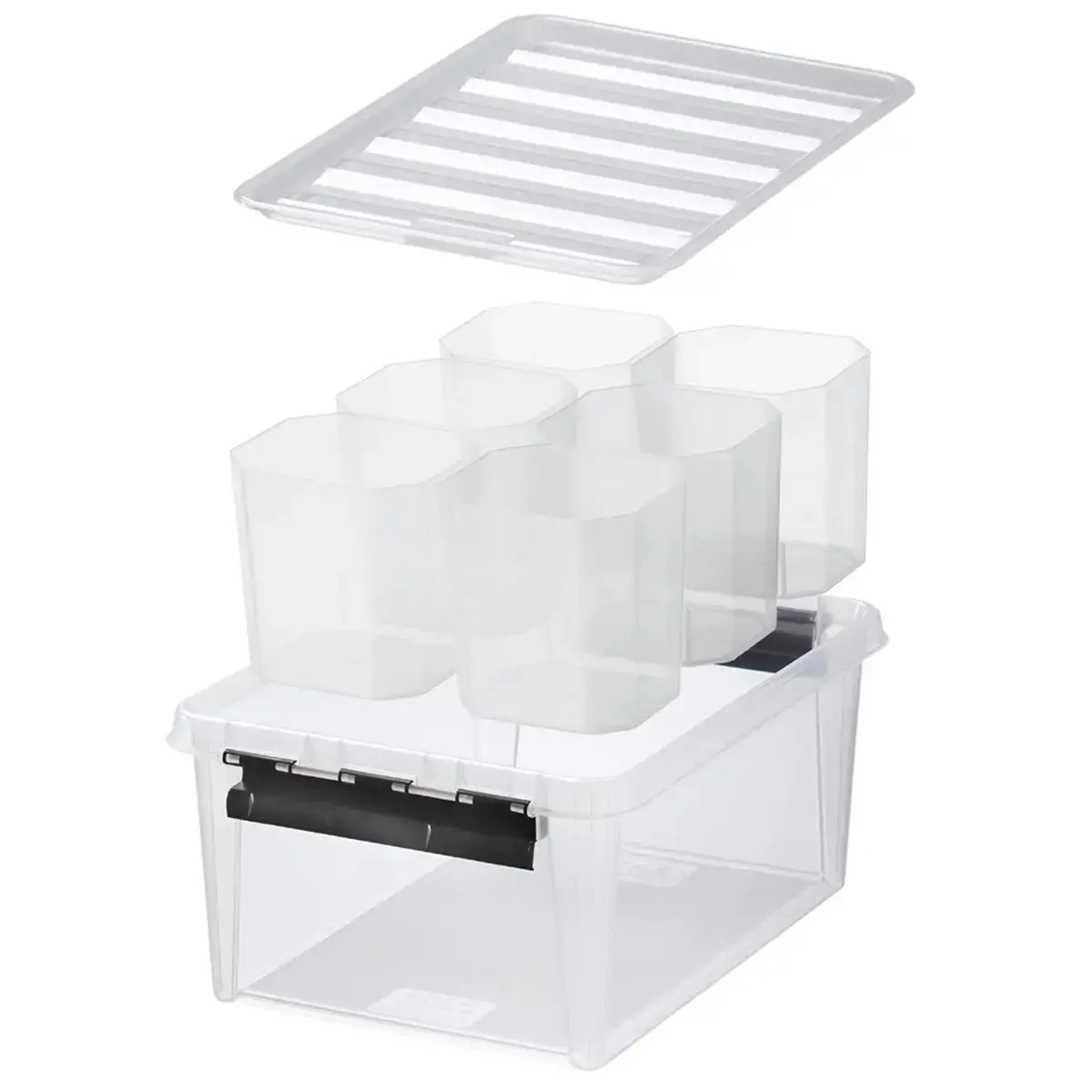 Boîte de rangement CLASSIC 14 L + inserts - Blanc - Smartstore photo du produit