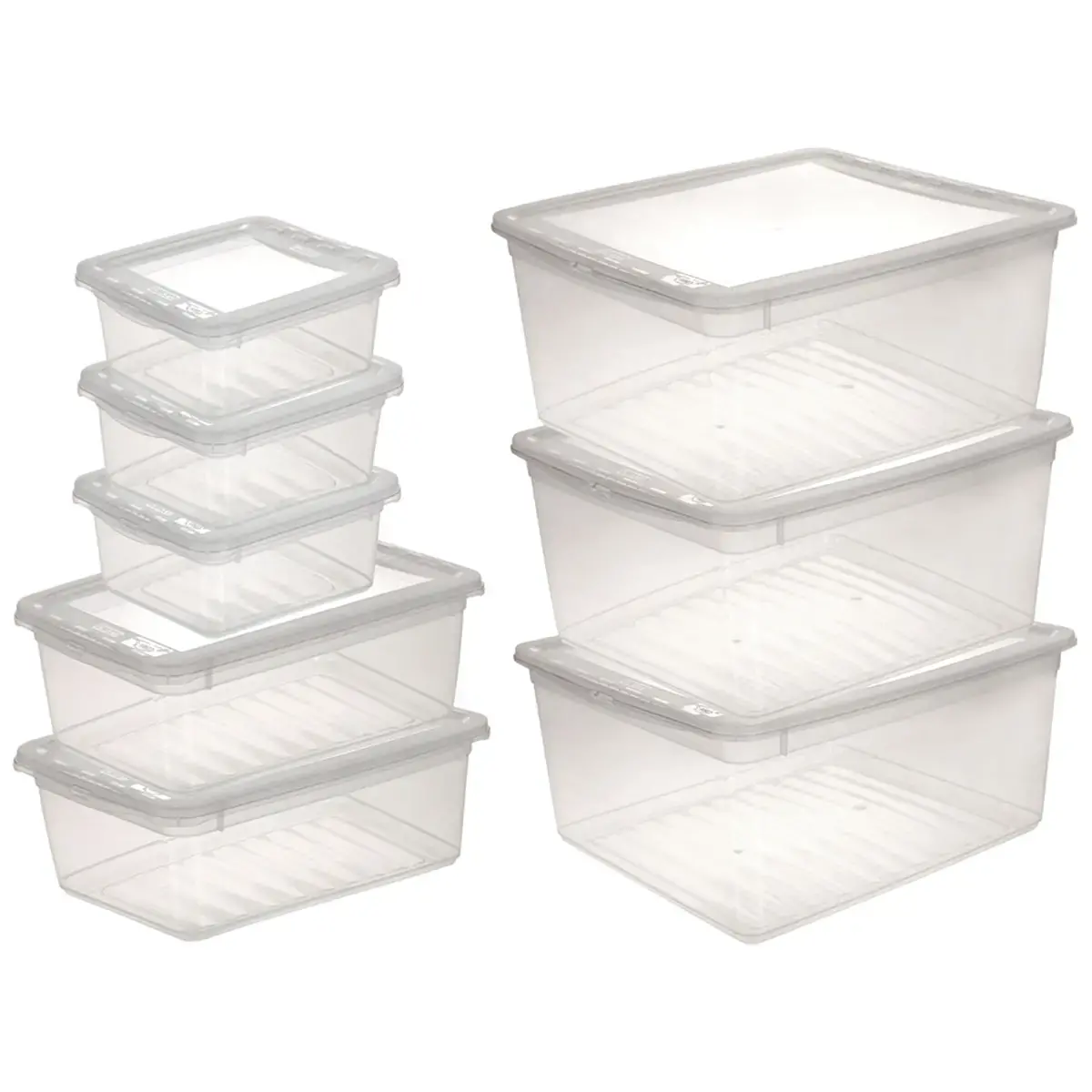 Set de rangement Bea - 3 x 18 L - PP - couvercle - Keeeper photo du produit