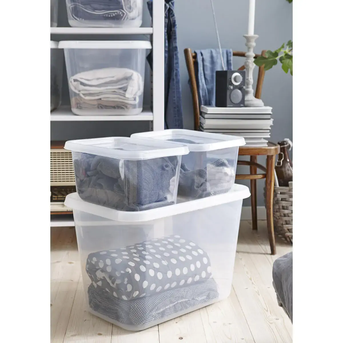 Boîte de rangement BASIC S - 11 L - Transparent - Smartstore photo du produit