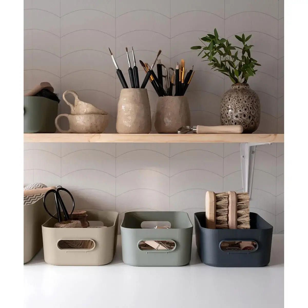 Boîte de rangement Comfort S - Vert d'eau - Smartstore photo du produit