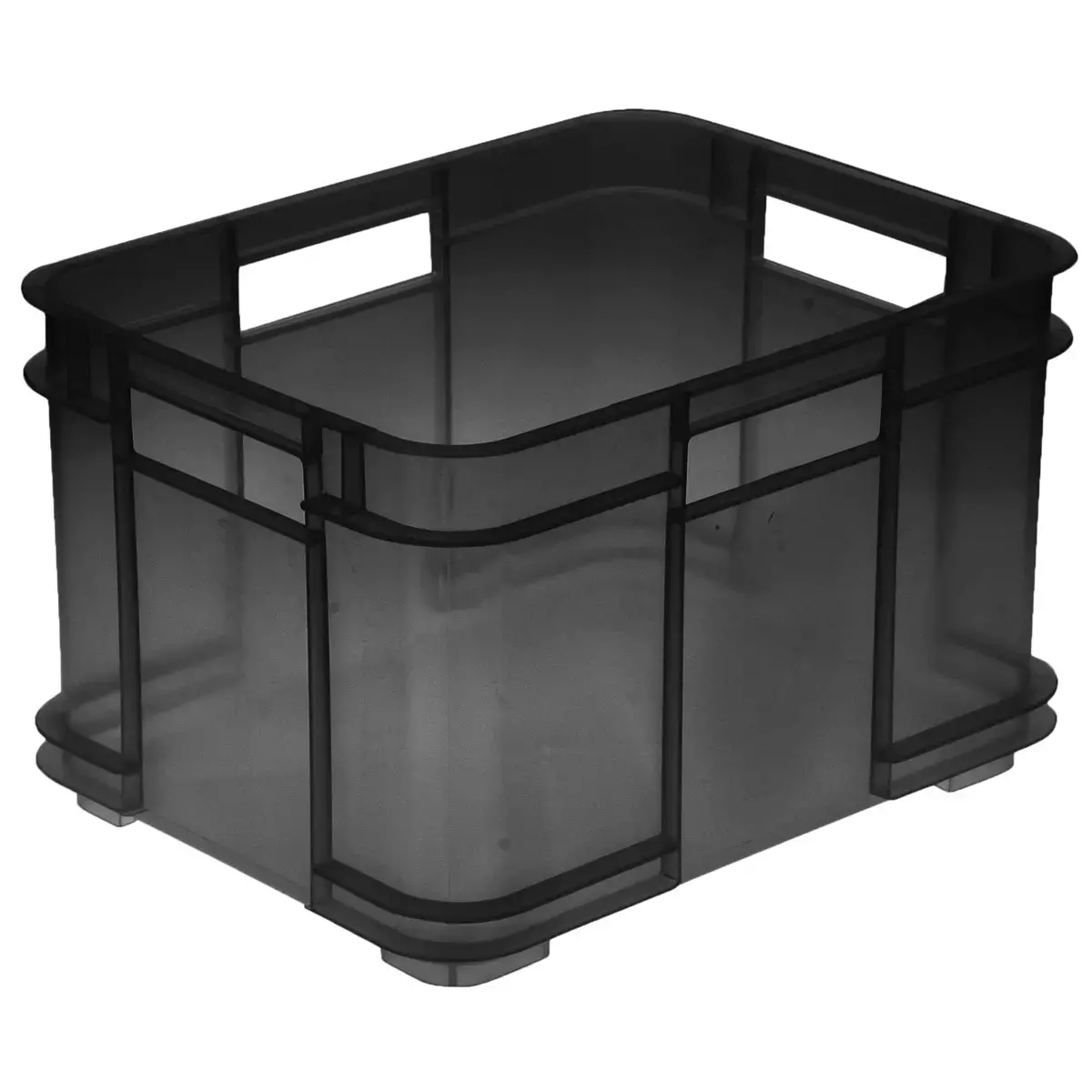 Caisse de rangement Euro-Box L Bruno - Gris - Keeeper photo du produit