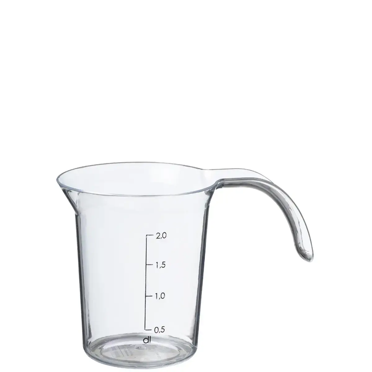 Pichet mesureur 'Palermo', 0,2 litre, transparent - Plast Team photo du produit