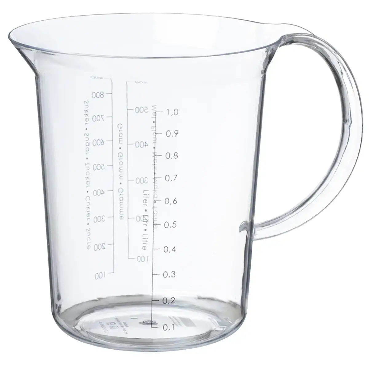 Pichet mesureur 'Palermo', 0,2 litre, transparent - Plast Team photo du produit