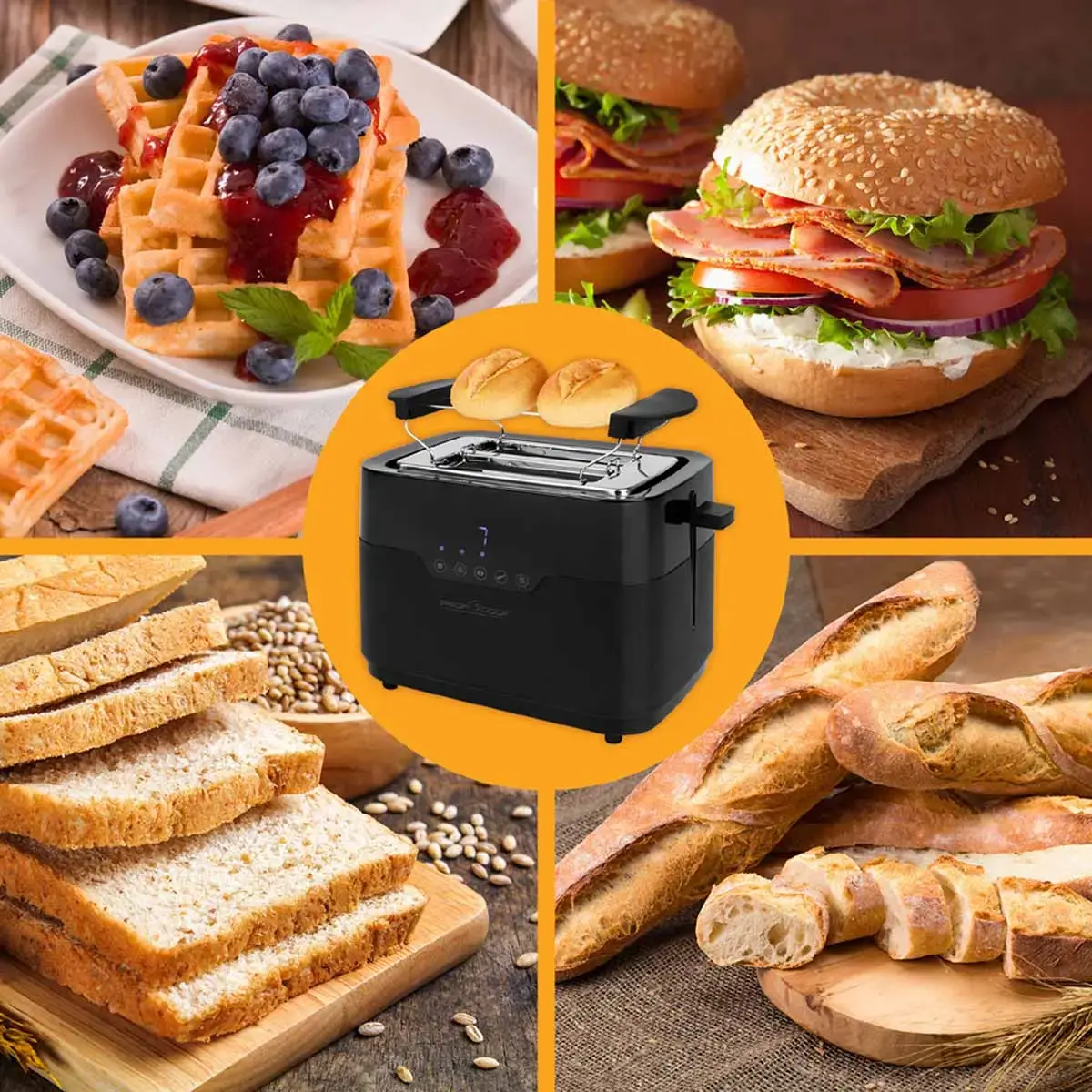 Grille-pain tactile 2 tranches PC-TA 1244 - Profi Cook photo du produit