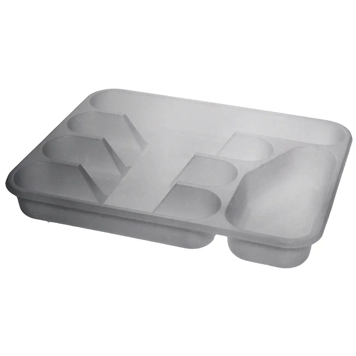 Range-couverts, 5 compartiments, blanc - Plast Team photo du produit