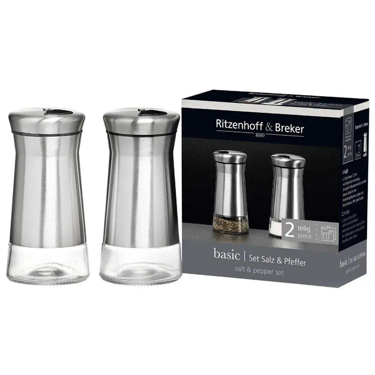 Kit salière & poivrière BASIC - Ritzenhoff & Breker photo du produit