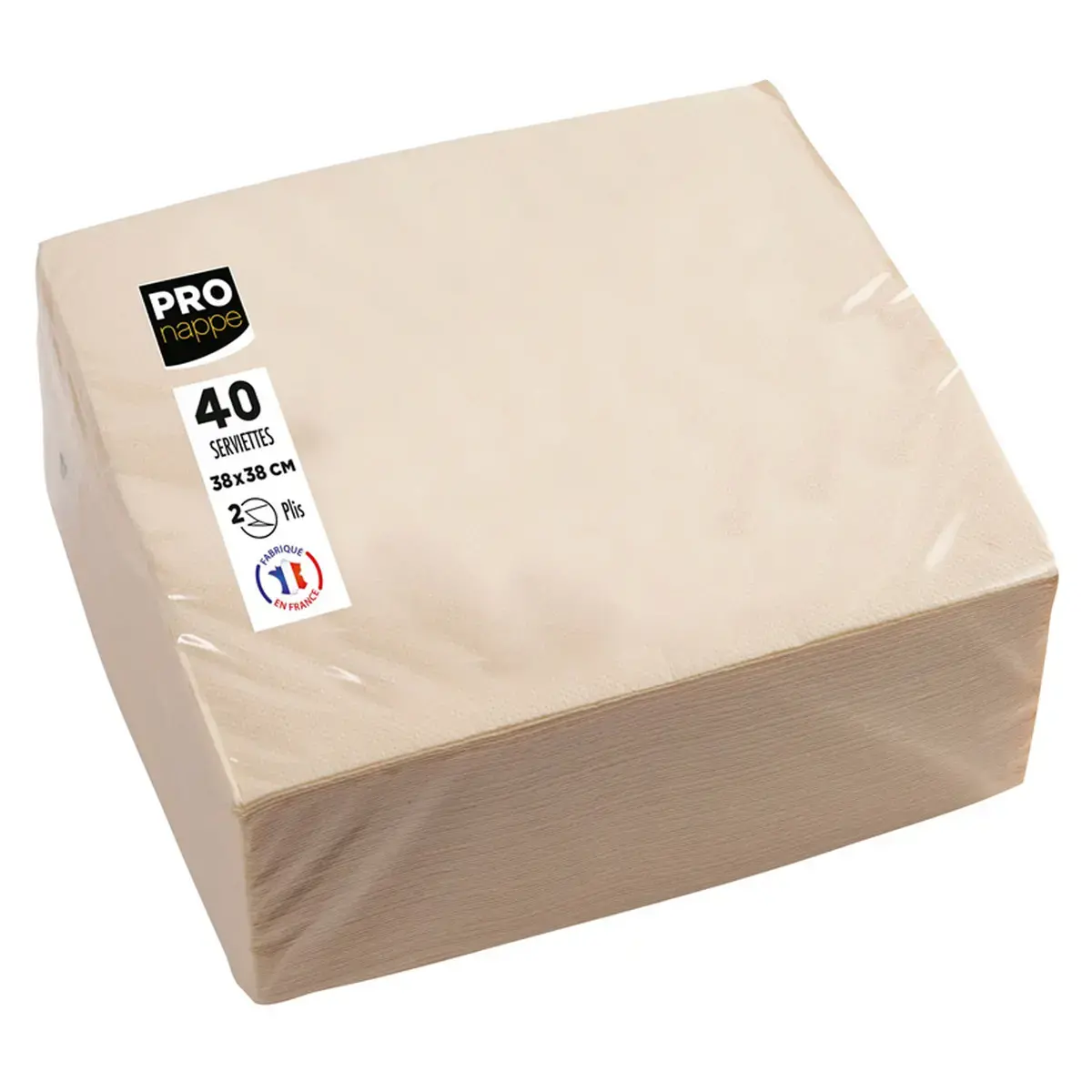 Serviette de table jetable, 380 x 380 mm, gris - Pronappe photo du produit
