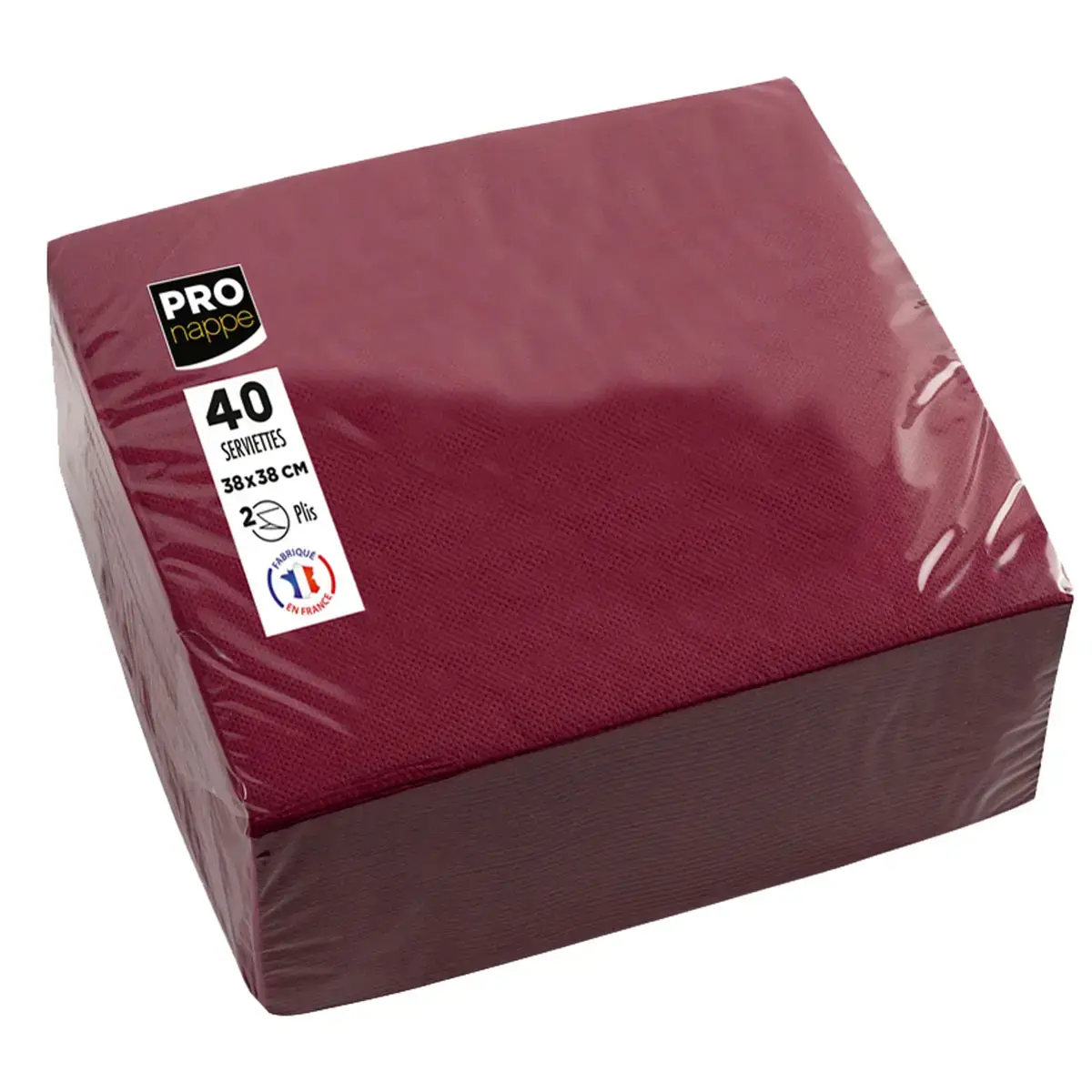 Serviette de table jetable, 380 x 380 mm, gris - Pronappe photo du produit