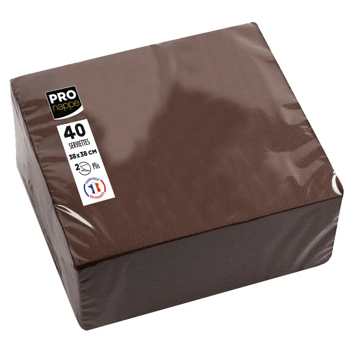 Serviette de table jetable, 380 x 380 mm, gris - Pronappe photo du produit