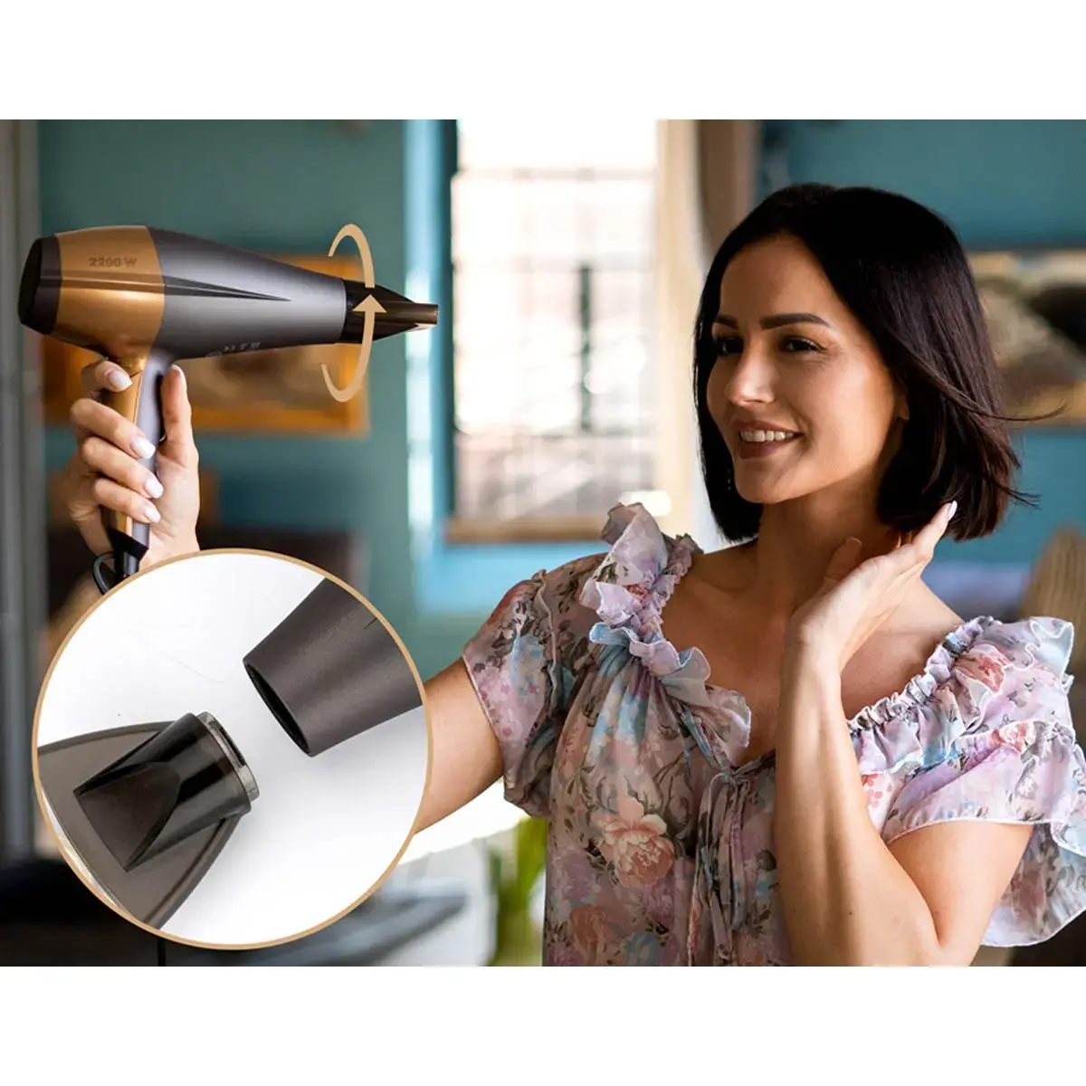 Sèche-cheveux PC-HT 3010, blanc/champagne - Profi Care photo du produit