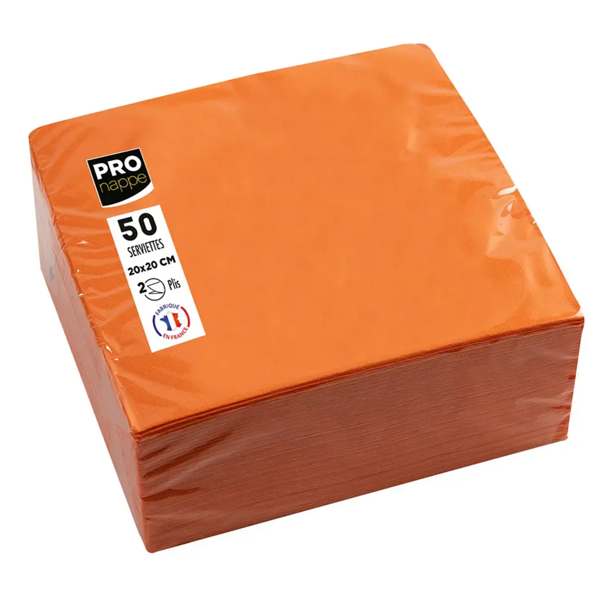 Serviette cocktail, 200 x 200 mm, orange - Pronappe photo du produit