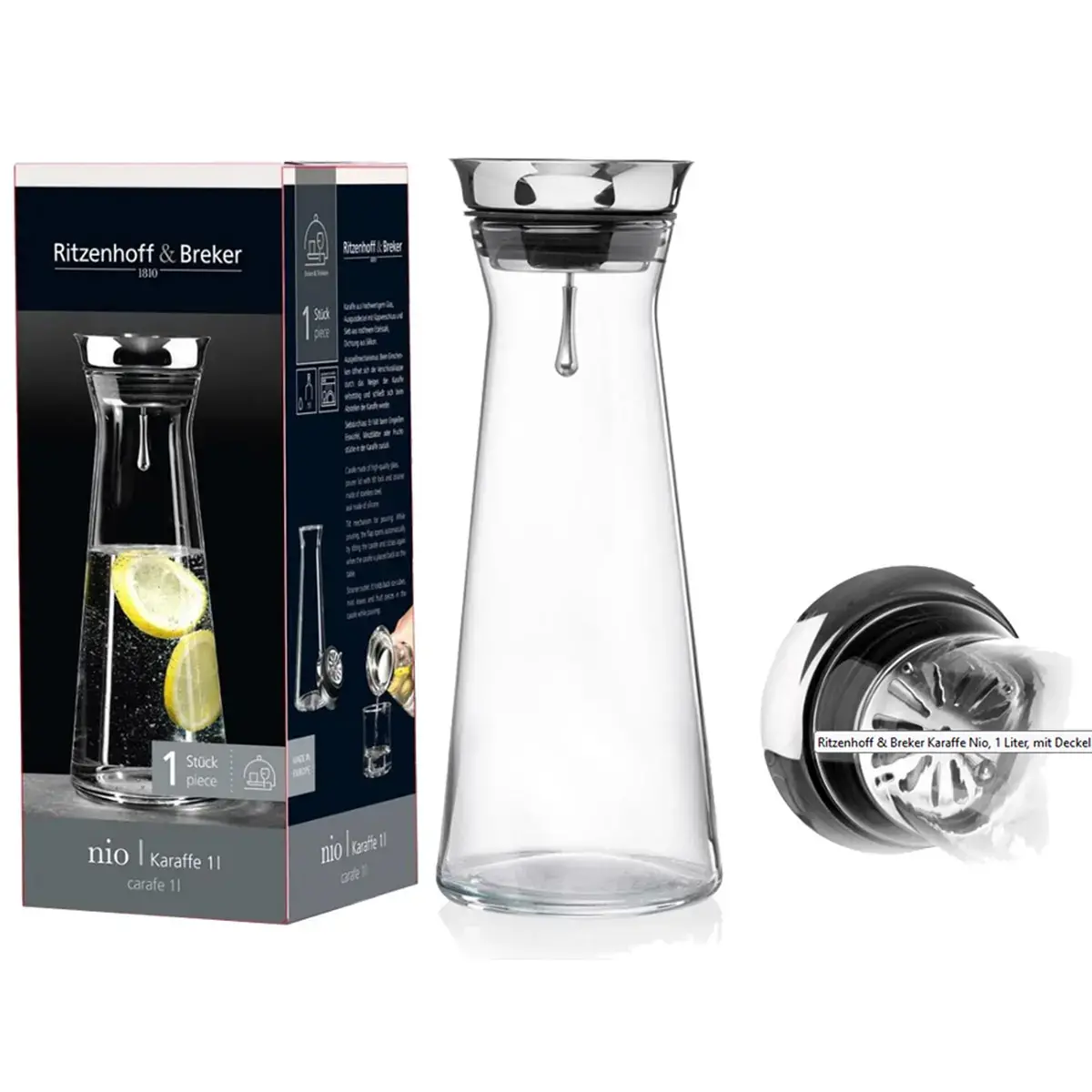 Carafe en verre NIO, 1 litre - Ritzenhoff & Breker photo du produit