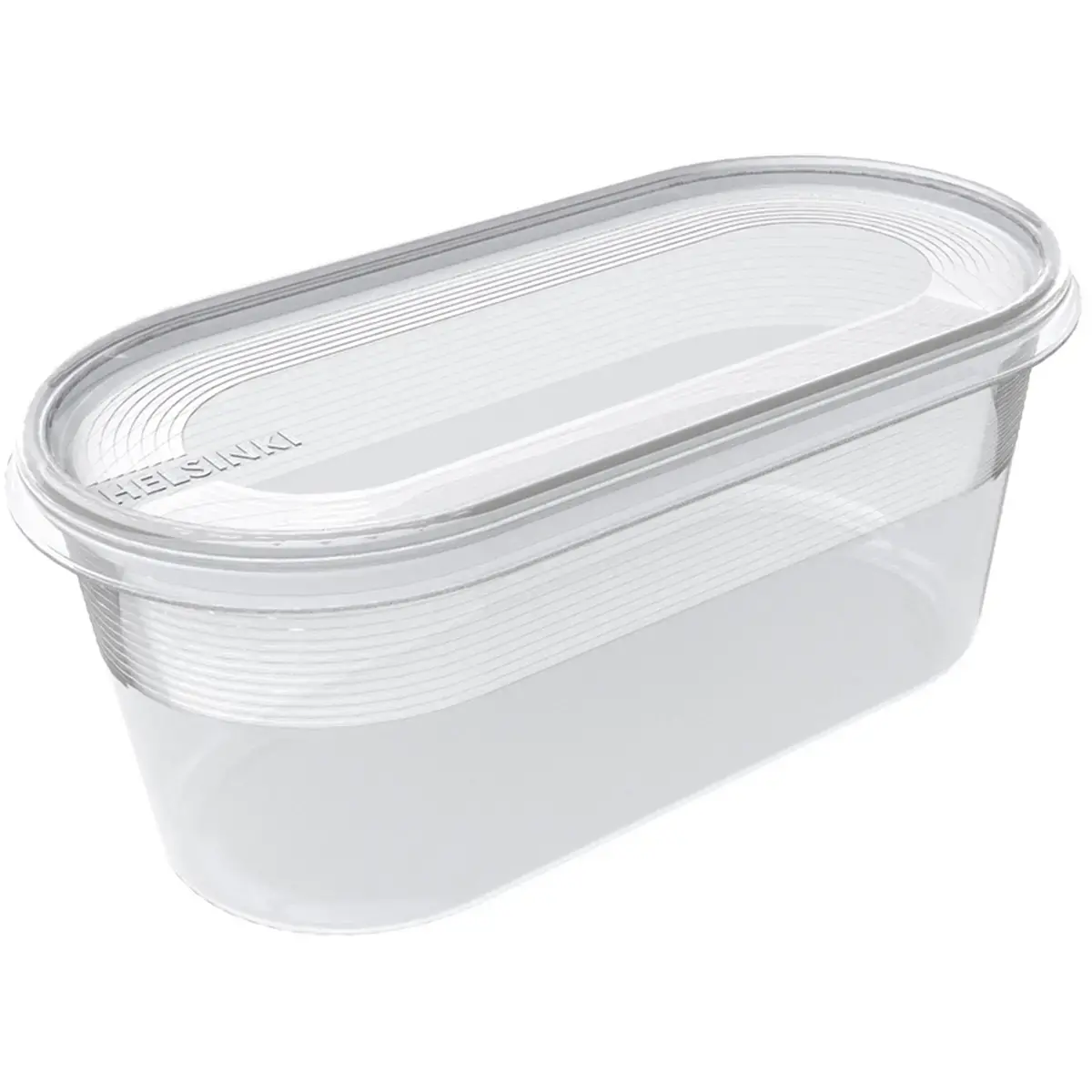 Boîte de congélation Helsinki, 0,8 litre, ovale - Plast Team photo du produit