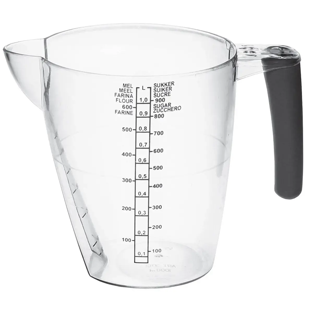 Pichet mesureur, 1 litre, transparent - Plast Team photo du produit