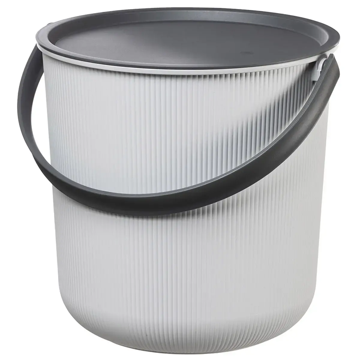 Seau de rangement AKITA, 53 litres, gris nuage - Plast Team photo du produit