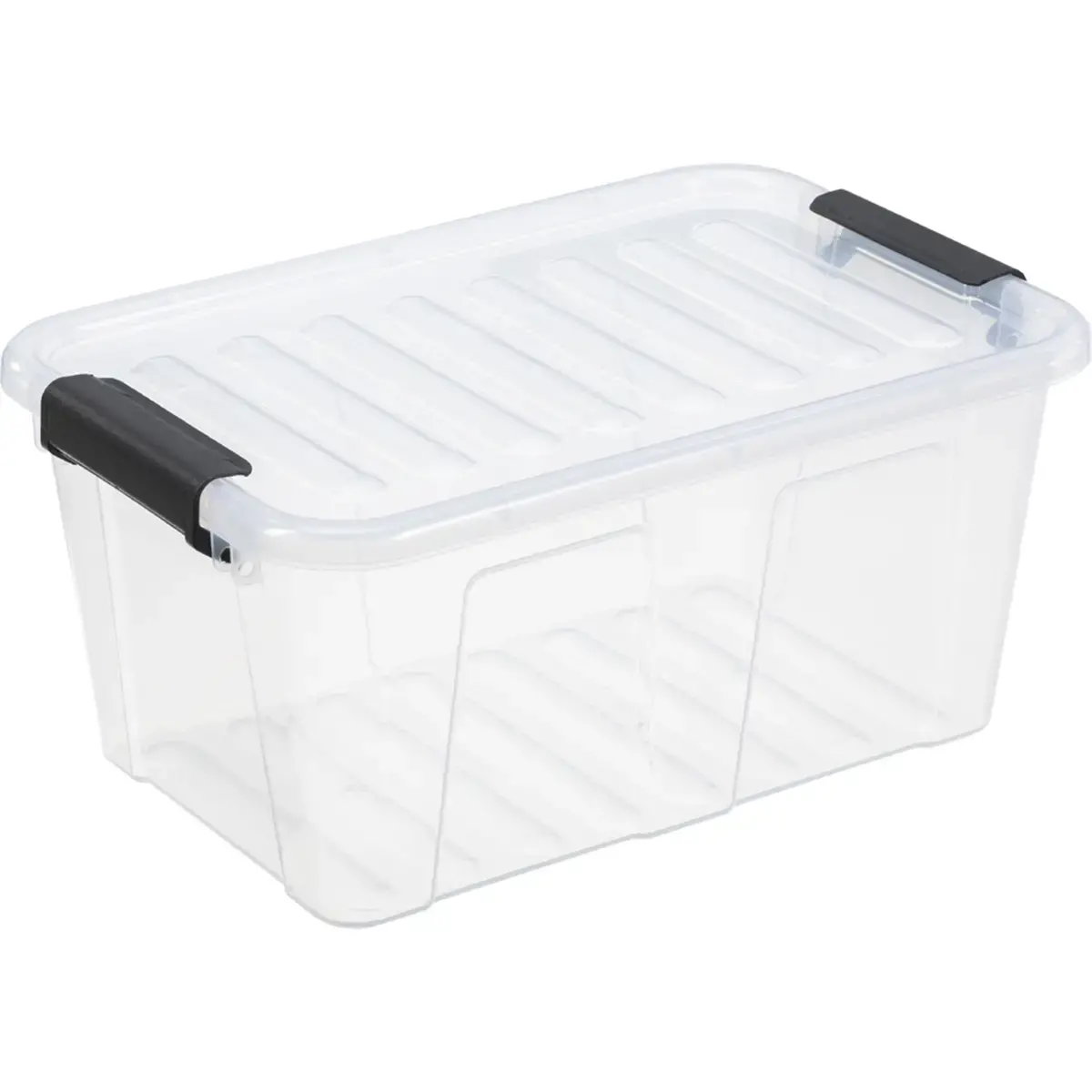 Boîte de rangement HOME BOX, 8 L, gris translucide - Plast Team photo du produit