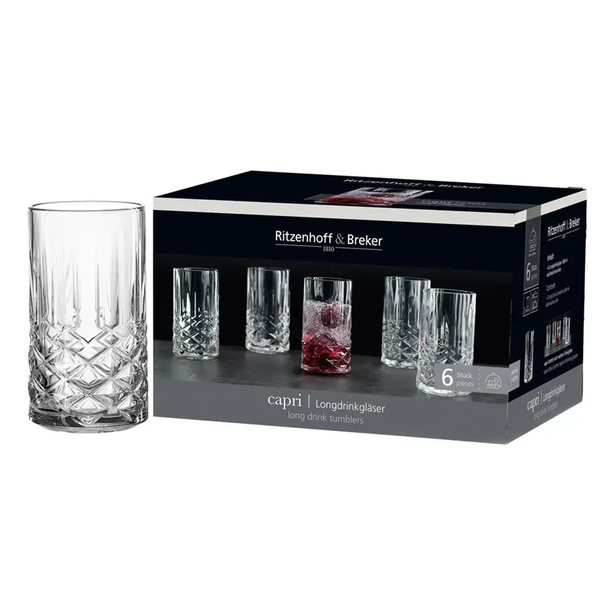 Verre &agrave; long drink CAPRI, 0,36 l - Ritzenhoff & Breker photo du produit