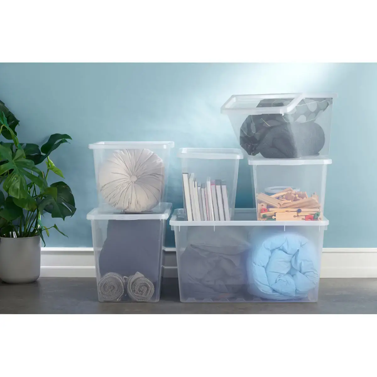 Boîte de rangement BASIC BOX, 52 litres - Plast Team photo du produit