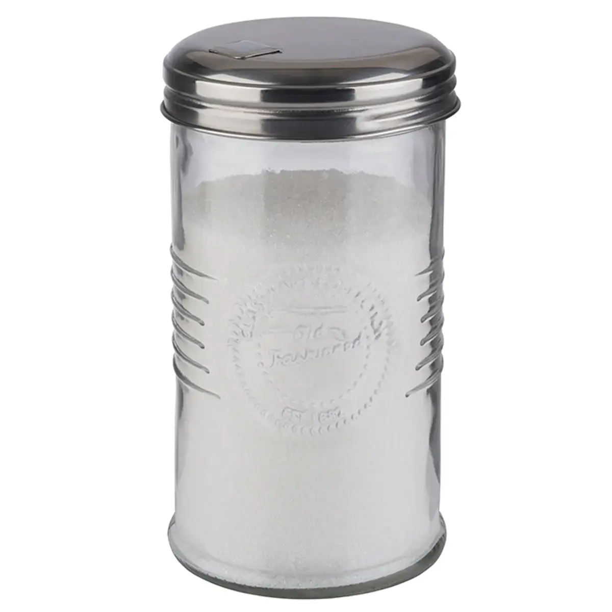 Sucrier doseur OLD FASHIONED, acier inoxydable/verre - APS photo du produit